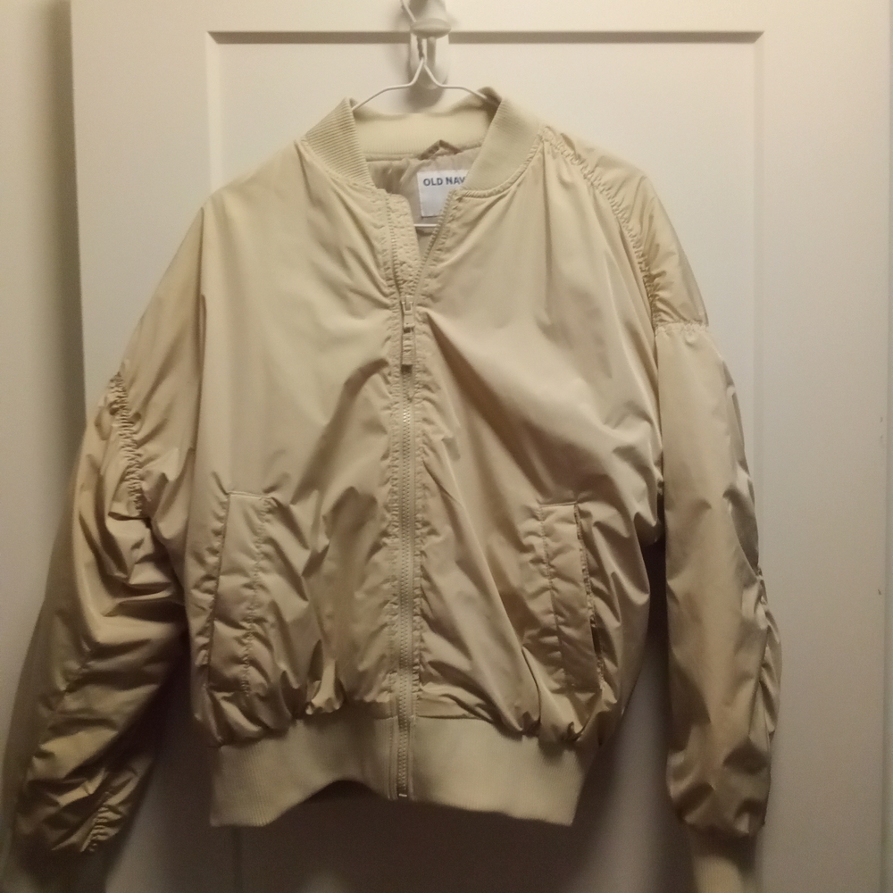 Old Navy Light Tan Bomber Jacket